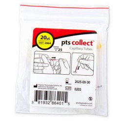 PTS Collect™ capillary tubes Kapilary Pipety PTS 20µl 25 szt.